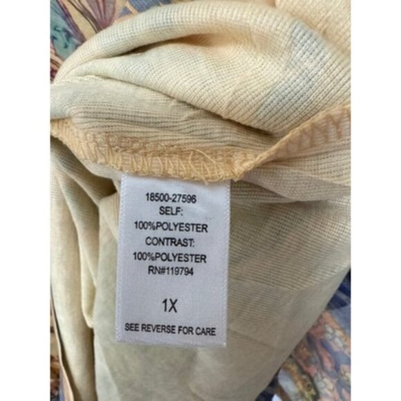 OneWorld Live And Let Live Womens Sleeveless Top 1X Multicolor Paisley Print - Picture 6 of 7